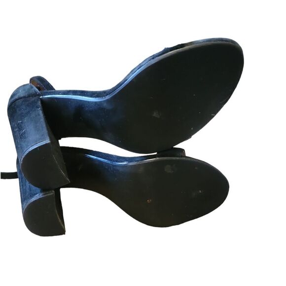 Steve Madden CARRSON BLACK SUEDE Open Toe Heels  10 - Picture 7 of 9